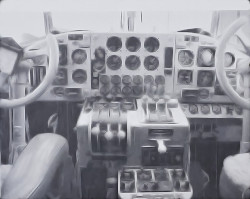 Kanzelinneres der Ju 52